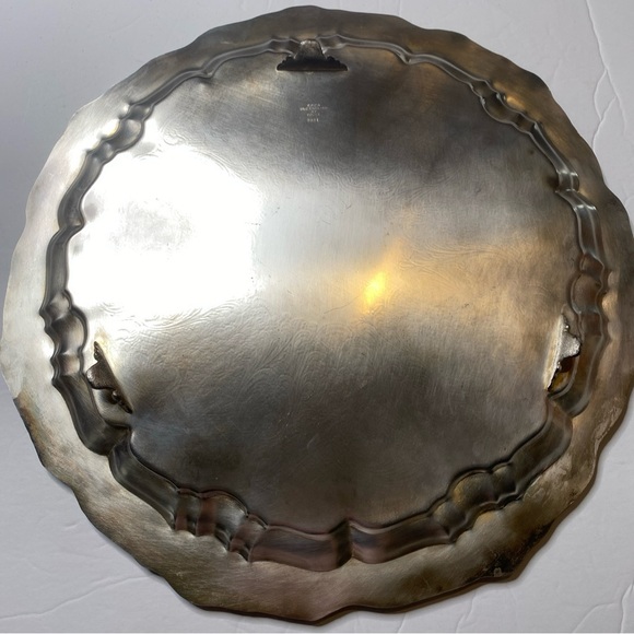 Old English by Poole Footed 5931 EPCA Silverplated Ornate Serving Tray Gorgeous - Picture 5 of 6